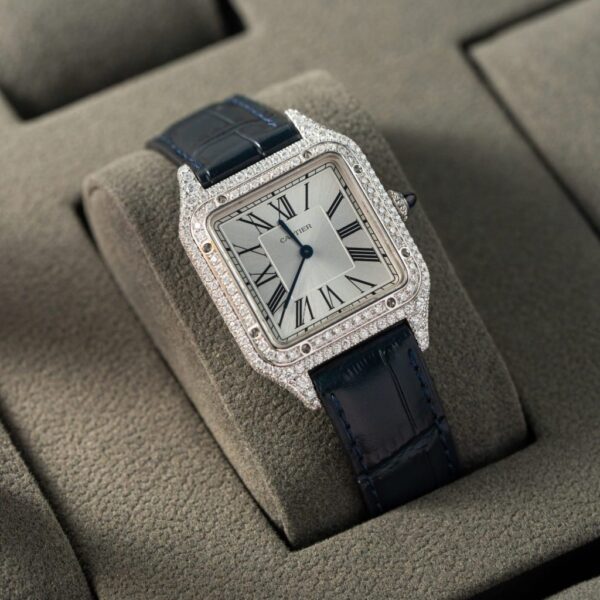 Swiss 1:1 Cartier Replica 1:1 Watch Santos Dumont Large With Full Moissanite Diamond Hong Kong 42mm - Top Watch - Image 2