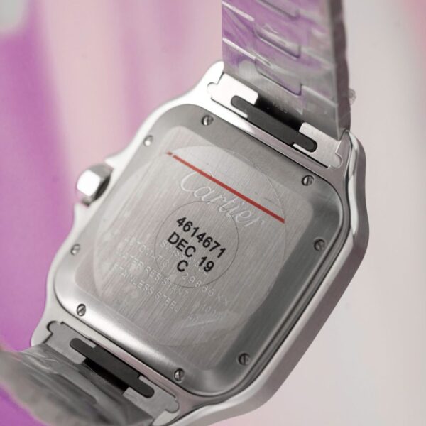 Swiss 1:1 Cartier Replica 11 Watch Santos Moissanite Diamond Bezel White Dial BV Factory 39.8mm - Top Watch - 图片 10