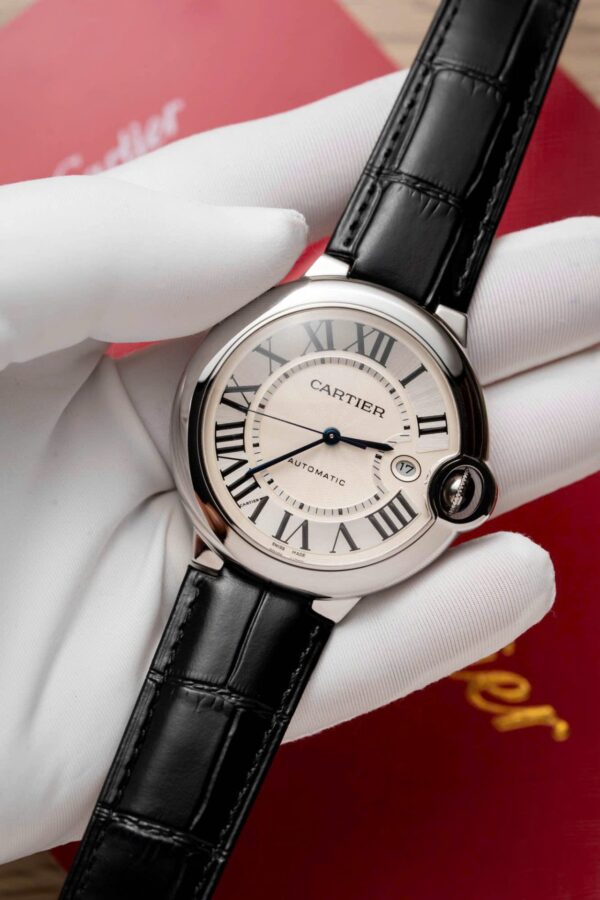 Replica Cartier Replica Watch Ballon Bleu Men's White Dial Leather Strap 42mm - Top Watch