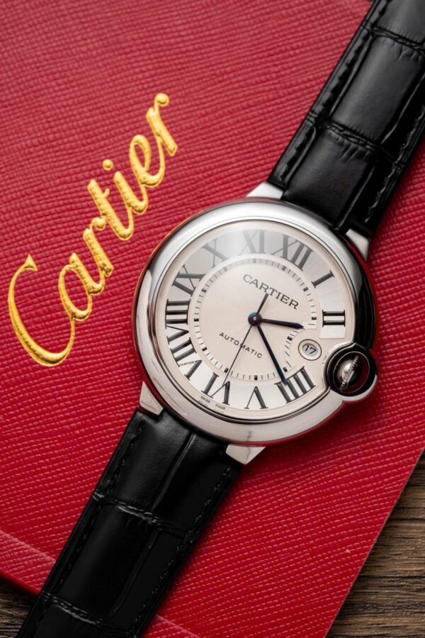 Replica Cartier Replica Watch Ballon Bleu Men's White Dial Leather Strap 42mm - Top Watch - 图片 3