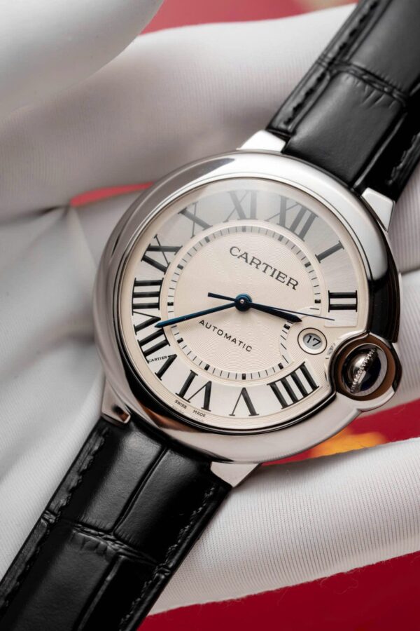 Replica Cartier Replica Watch Ballon Bleu Men's White Dial Leather Strap 42mm - Top Watch - 图片 4