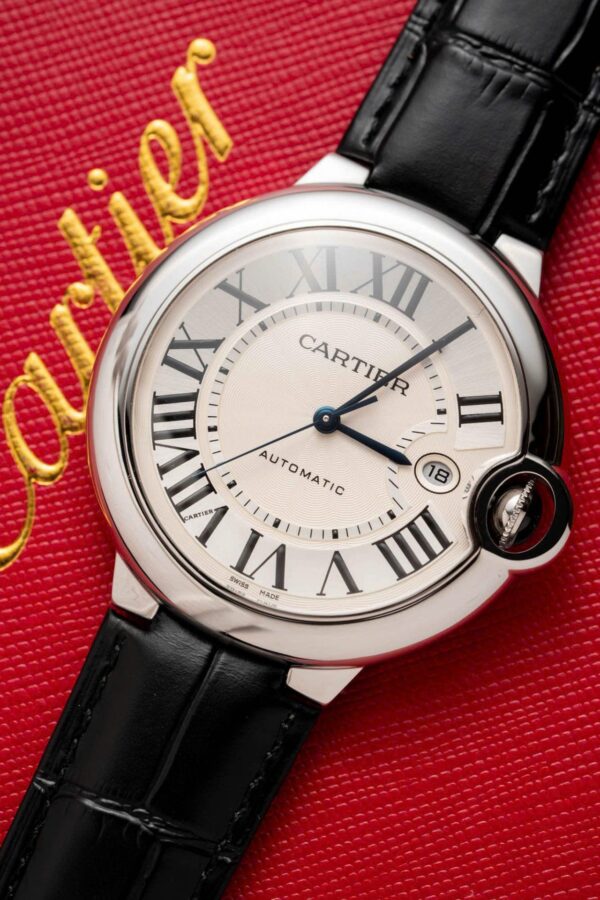 Replica Cartier Replica Watch Ballon Bleu Men's White Dial Leather Strap 42mm - Top Watch - 图片 5