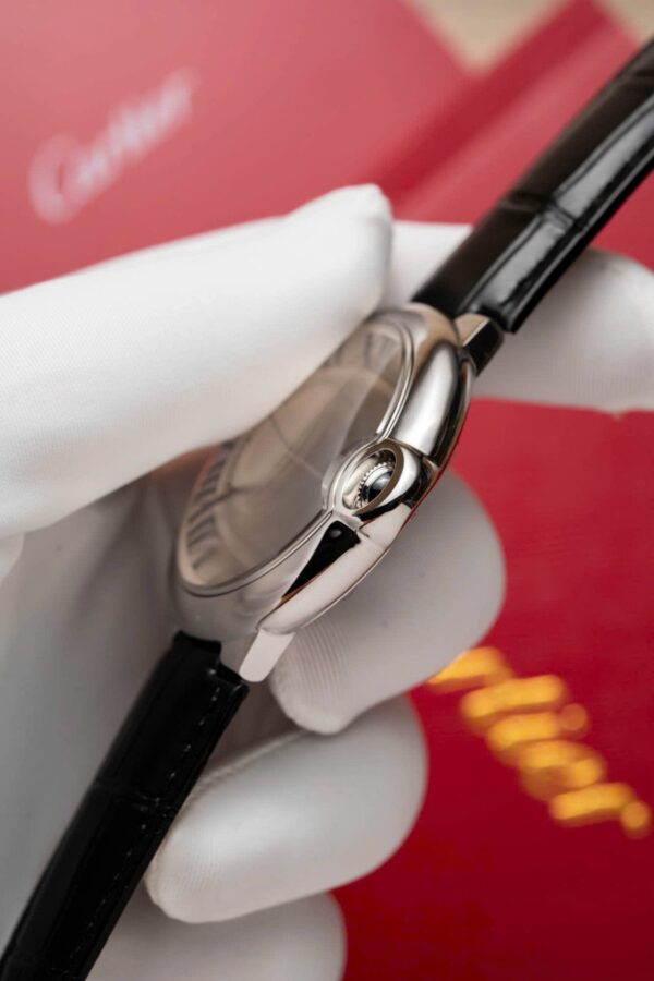 Replica Cartier Replica Watch Ballon Bleu Men's White Dial Leather Strap 42mm - Top Watch - 图片 6