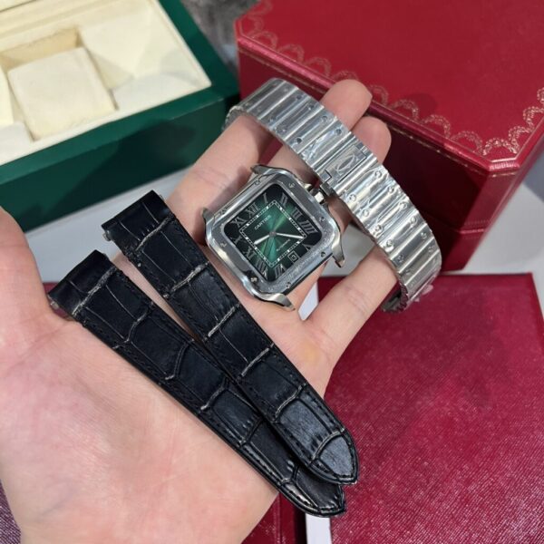 Swiss 1:1 CARTIER SANTOS WSSA0062 REPLICA 1:1 GREEN DIAL BV FACTORY 39.8MM - Top Watch