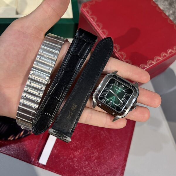 Swiss 1:1 CARTIER SANTOS WSSA0062 REPLICA 1:1 GREEN DIAL BV FACTORY 39.8MM - Top Watch - Image 2