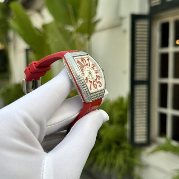Replica Franck Muller Replica 1:1 Watch V32 with Full Stone Red Dial ABF Factory 32x40mm - Top Watch - Image 10