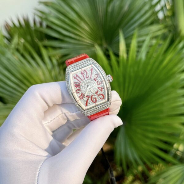 Replica Franck Muller Replica 1:1 Watch V32 with Full Stone Red Dial ABF Factory 32x40mm - Top Watch - Image 2