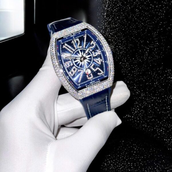 Swiss 1:1 Franck Muller V45 Replica 11 Watch Custom Moissanite Diamonds 45mm - Top Watch - Image 2