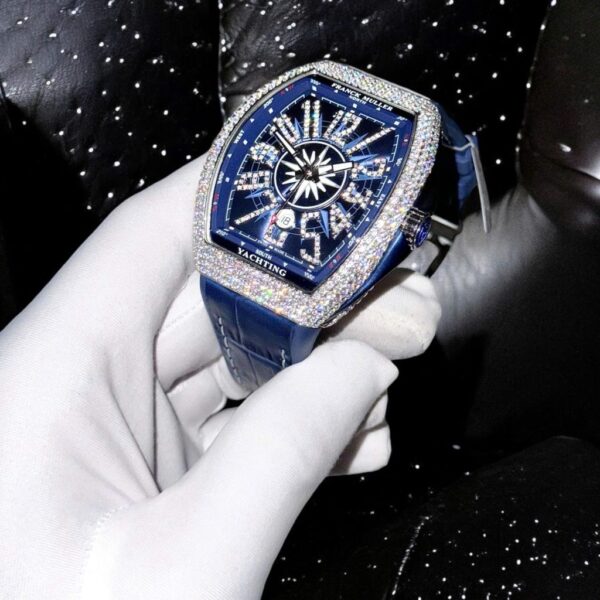 Swiss 1:1 Franck Muller V45 Replica 11 Watch Custom Moissanite Diamonds 45mm - Top Watch - Image 3