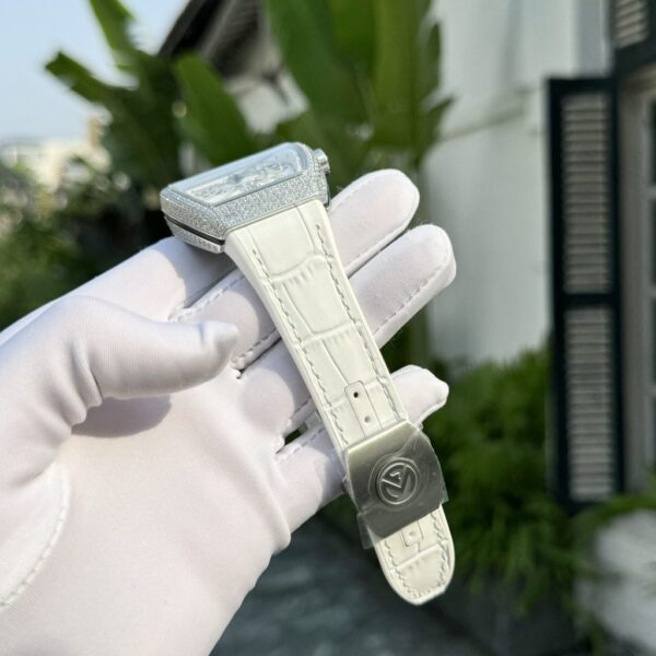Replica Franck Muller Vanguard V45 White Face With Stone Best Fake Replica Watch ABF Factory 45mm - Top Watch - Image 6