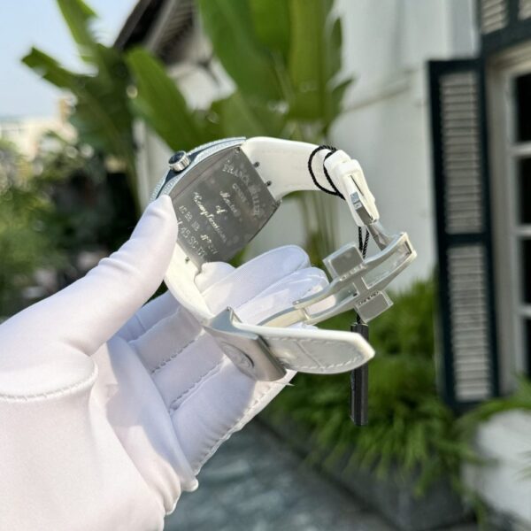 Replica Franck Muller Vanguard V45 White Face With Stone Best Fake Replica Watch ABF Factory 45mm - Top Watch - Image 7
