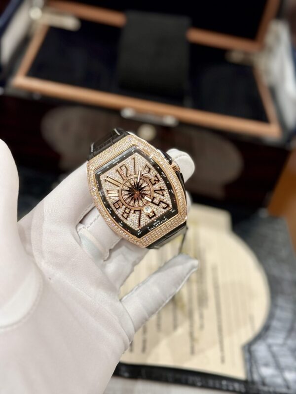 Best Fake Franck Muller Vanguard Yachting V45 SC DT Black Strap Best Fake Replica Watch Factory ABF 45mm - Top Watch