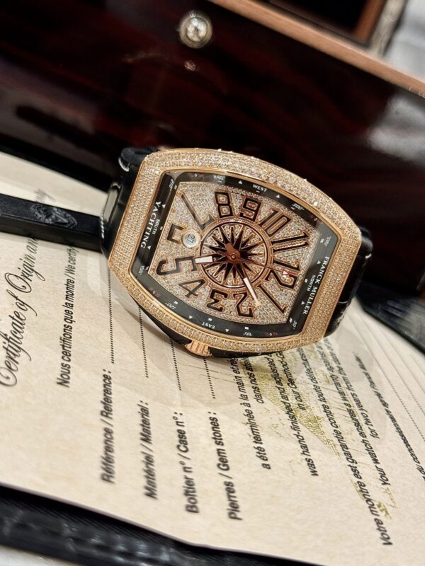 Best Fake Franck Muller Vanguard Yachting V45 SC DT Black Strap Best Fake Replica Watch Factory ABF 45mm - Top Watch - Image 2