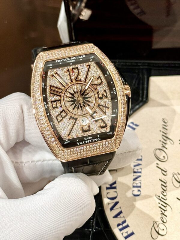 Best Fake Franck Muller Vanguard Yachting V45 SC DT Black Strap Best Fake Replica Watch Factory ABF 45mm - Top Watch - Image 3