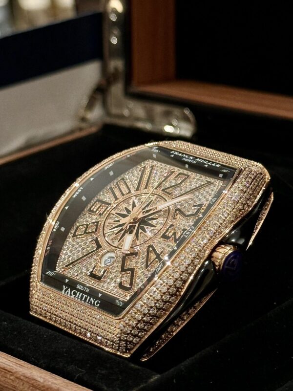 Best Fake Franck Muller Vanguard Yachting V45 SC DT Black Strap Best Fake Replica Watch Factory ABF 45mm - Top Watch - Image 4