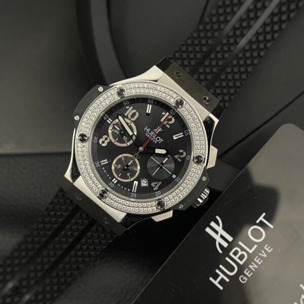 Best Fake Hublot Big Bang Men's High Quality Replica Diamond Watch Rubber Strap 44mm - Top Watch - 图片 2