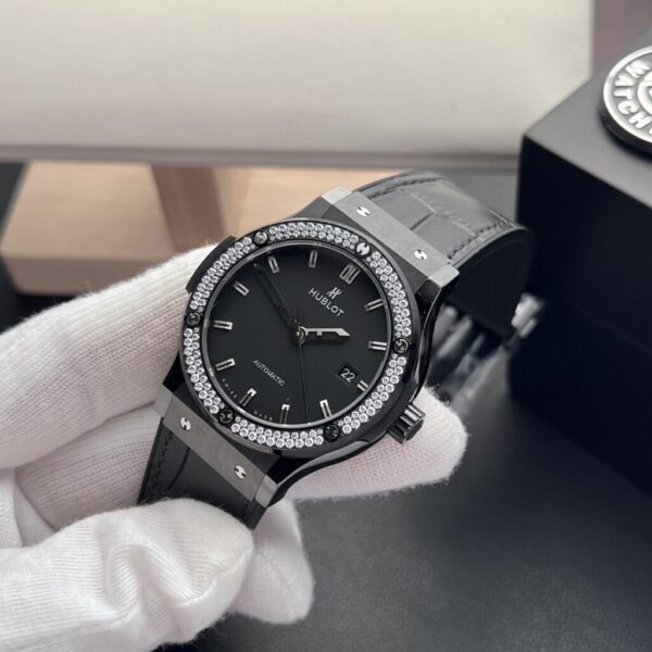 Best Fake Hublot Classic Fusion Ceramic Diamond Bezel Replica High Quality JJZ 42mm - Top Watch - Image 2