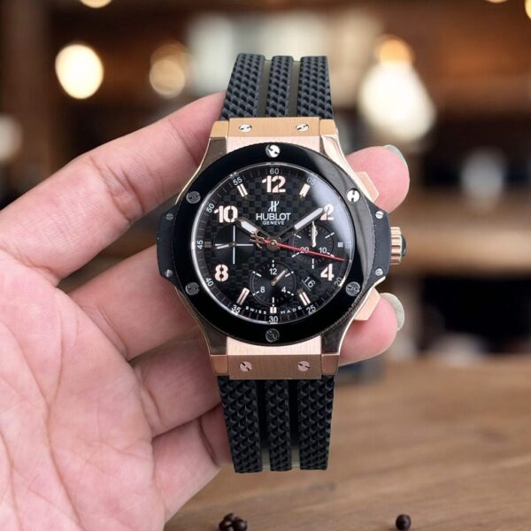 Best Fake Hublot Rep 1:1 Watch Big Bang Chronograph King Gold Black Ceramic Bezel 44mm - Top Watch