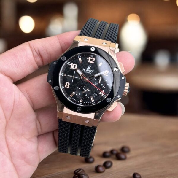 Best Fake Hublot Rep 1:1 Watch Big Bang Chronograph King Gold Black Ceramic Bezel 44mm - Top Watch - Image 2