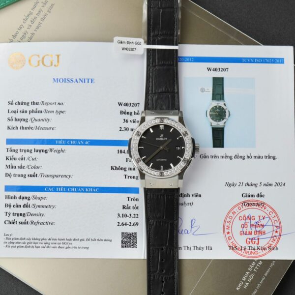 Replica Hublot Replica 11 Watch Classic Fusion Face Black Moissanite Diamond APS Factory 42mm - Top Watch