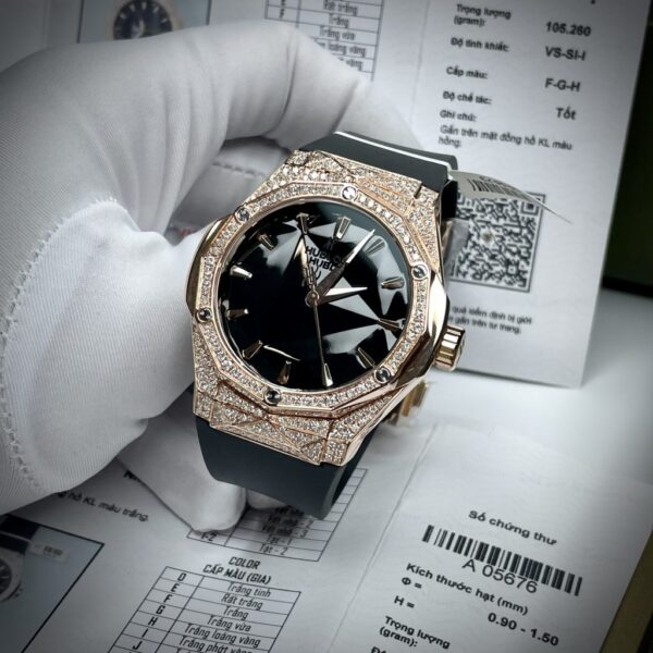 Swiss 1:1 Hublot Replica 11 Watch Orlinski King Gold With Natural Diamonds 40mm - Top Watch - Image 3