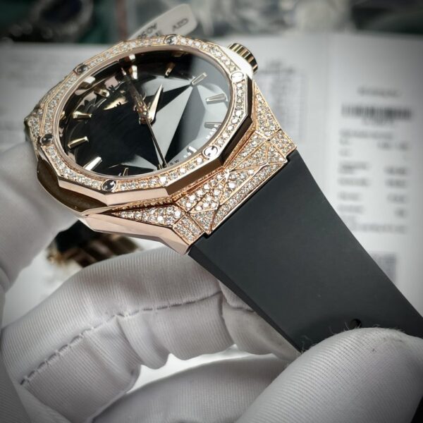 Swiss 1:1 Hublot Replica 11 Watch Orlinski King Gold With Natural Diamonds 40mm - Top Watch - Image 4