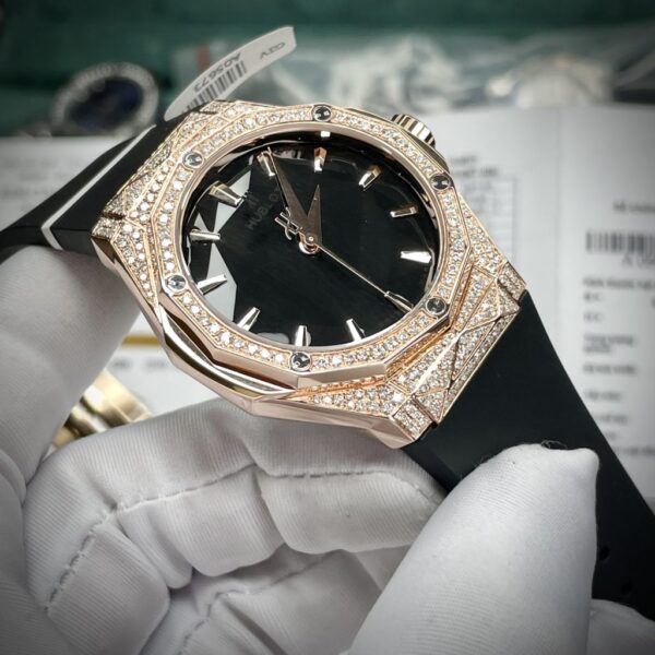 Swiss 1:1 Hublot Replica 11 Watch Orlinski King Gold With Natural Diamonds 40mm - Top Watch - Image 5