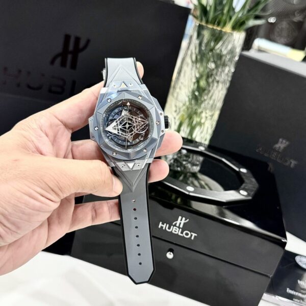 Best Fake Hublot Replica 1:1 Watch Big Bang Sang Bleu ll Ceramic Gray Factory BBF 45mm - Top Watch - Image 2