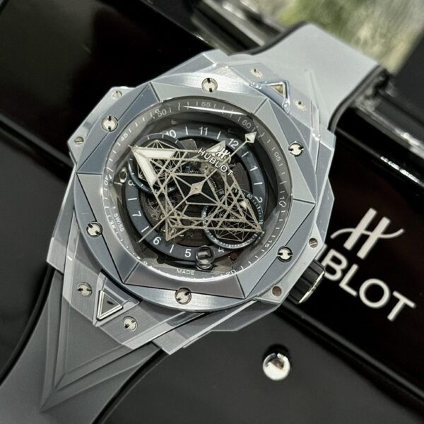 Best Fake Hublot Replica 1:1 Watch Big Bang Sang Bleu ll Ceramic Gray Factory BBF 45mm - Top Watch - Image 3