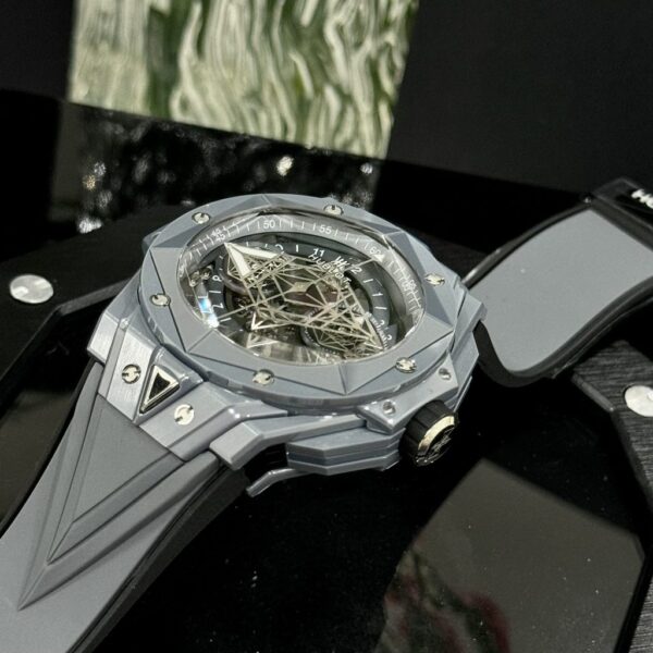 Best Fake Hublot Replica 1:1 Watch Big Bang Sang Bleu ll Ceramic Gray Factory BBF 45mm - Top Watch - Image 4