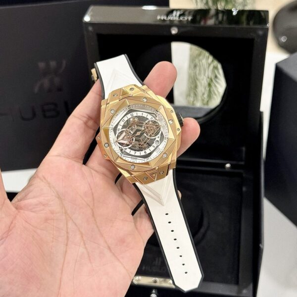 Replica Hublot Replica 1:1 Watch Big Bang Sang Bleu ll King Gold Men's White BBF 45mm - Top Watch - Image 3