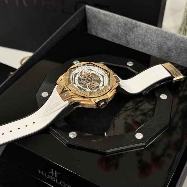 Replica Hublot Replica 1:1 Watch Big Bang Sang Bleu ll King Gold Men's White BBF 45mm - Top Watch - Image 4