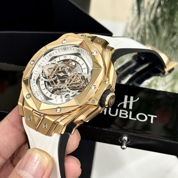 Replica Hublot Replica 1:1 Watch Big Bang Sang Bleu ll King Gold Men's White BBF 45mm - Top Watch - Image 5