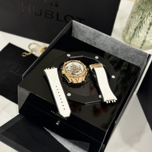 Replica Hublot Replica 1:1 Watch Big Bang Sang Bleu ll King Gold Men's White BBF 45mm - Top Watch - Image 6