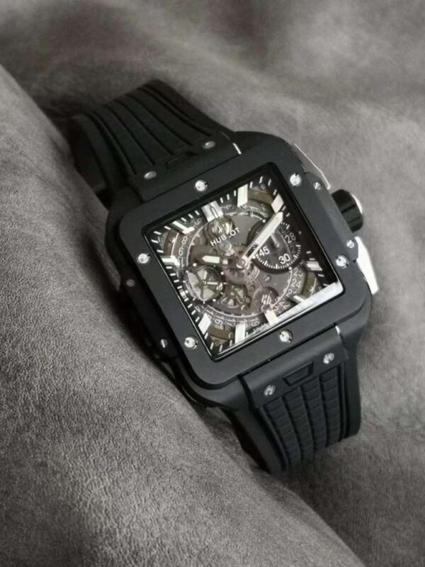 Swiss 1:1 Hublot Replica 1:1 Watch Black Ceramic Square Bang Unico Chronograph 42mm - Top Watch