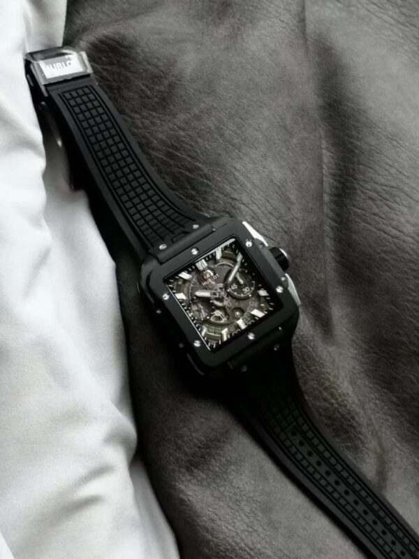 Swiss 1:1 Hublot Replica 1:1 Watch Black Ceramic Square Bang Unico Chronograph 42mm - Top Watch - Image 3