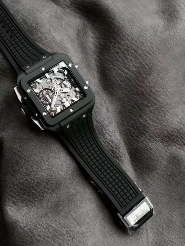 Swiss 1:1 Hublot Replica 1:1 Watch Black Ceramic Square Bang Unico Chronograph 42mm - Top Watch - Image 5
