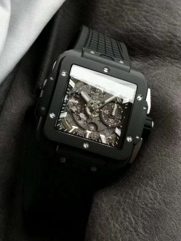 Swiss 1:1 Hublot Replica 1:1 Watch Black Ceramic Square Bang Unico Chronograph 42mm - Top Watch - Image 6
