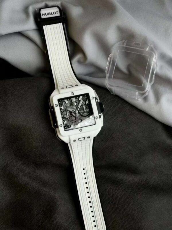 Replica Hublot Replica 1:1 Watch Square White Ceramic Bang Unico Chronograph Factory BBF 42mm - Top Watch - Image 7