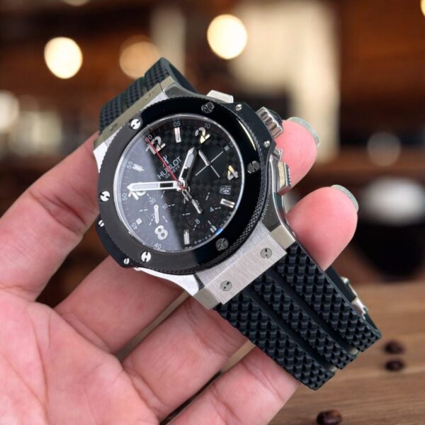 Swiss 1:1 Hublot Replica 1:1 Watch Big Bang Chronograph Titanium Black Ceramic Bezel 44mm - Top Watch - Image 4