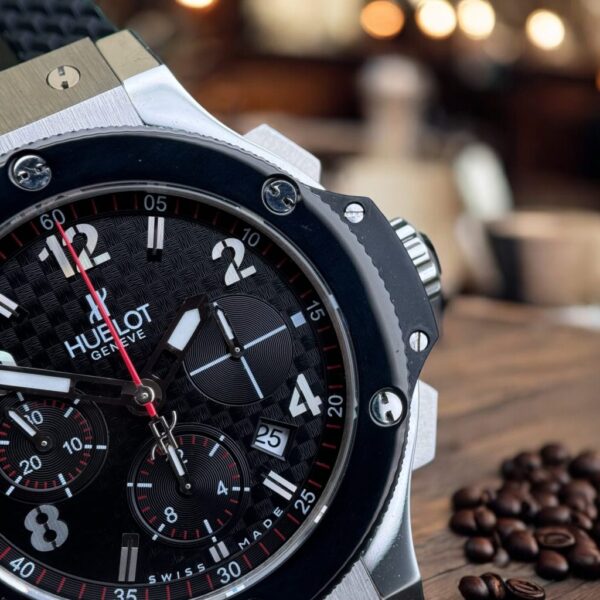 Swiss 1:1 Hublot Replica 1:1 Watch Big Bang Chronograph Titanium Black Ceramic Bezel 44mm - Top Watch - Image 5