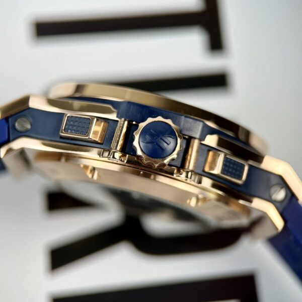 Swiss 1:1 Hublot Replica 1:1 Watch Big Bang Chronograph Blue With Moissanite Bezel 44mm - Top Watch - Image 6