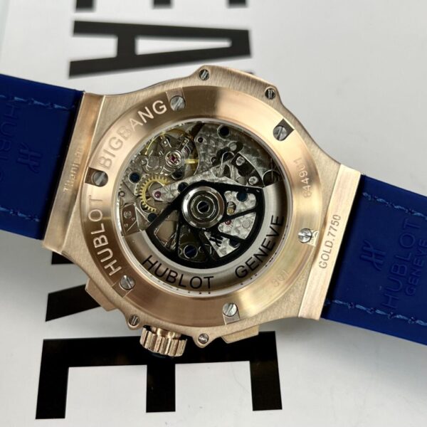 Swiss 1:1 Hublot Replica 1:1 Watch Big Bang Chronograph Blue With Moissanite Bezel 44mm - Top Watch - Image 7