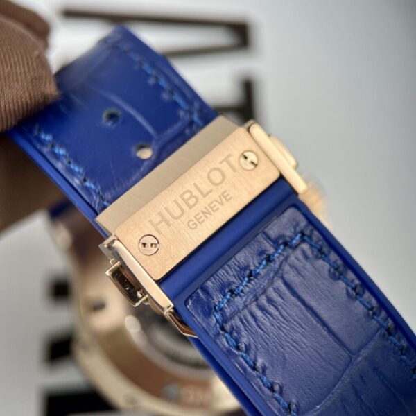 Swiss 1:1 Hublot Replica 1:1 Watch Big Bang Chronograph Blue With Moissanite Bezel 44mm - Top Watch - Image 8