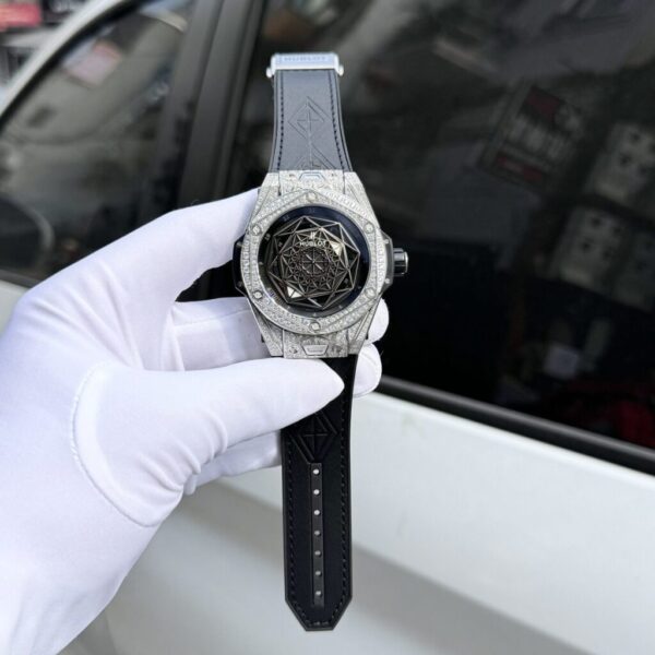 Replica Hublot Replica 1:1 Watch Big Bang Sang Bleu Titanium With Full Stone 44mm - Top Watch