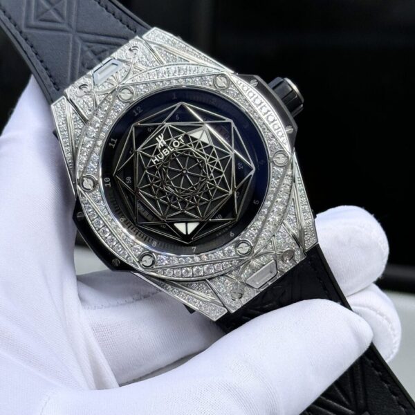 Replica Hublot Replica 1:1 Watch Big Bang Sang Bleu Titanium With Full Stone 44mm - Top Watch - Image 4