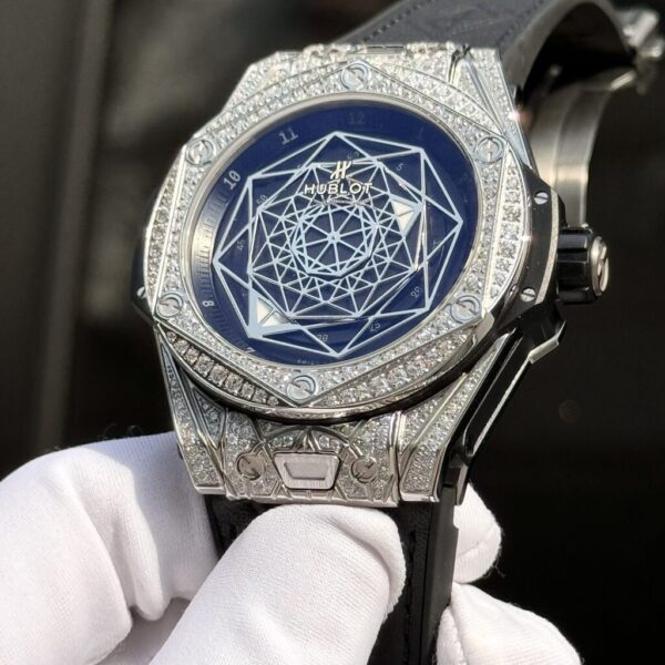Replica Hublot Replica 1:1 Watch Big Bang Sang Bleu Titanium With Full Stone 44mm - Top Watch - Image 5