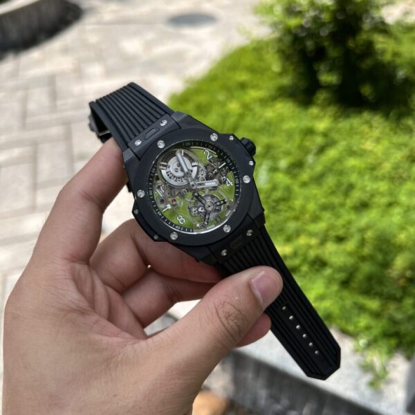 Replica Hublot Replica 11 Watch Big Bang Tourbillon Black Ceramic Case JB Factory 45mm - Top Watch
