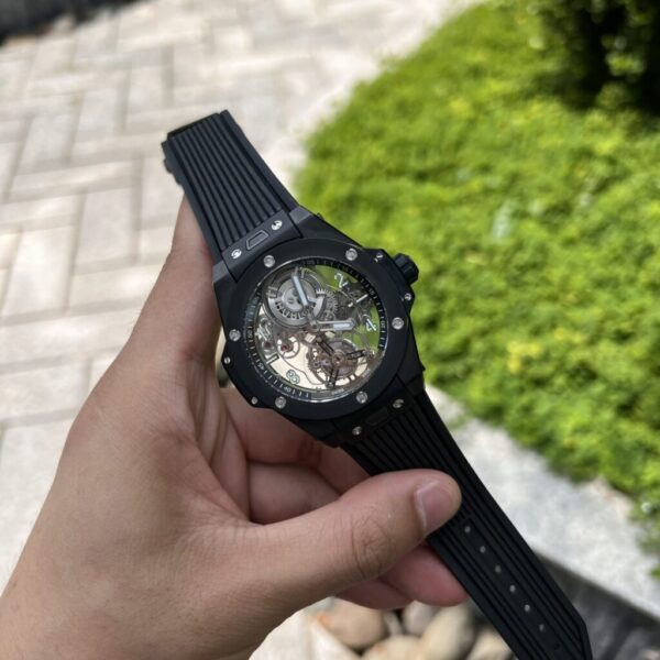 Replica Hublot Replica 11 Watch Big Bang Tourbillon Black Ceramic Case JB Factory 45mm - Top Watch - Image 3