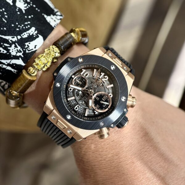 Swiss 1:1 Hublot Replica 1:1 Watch Big Bang Unico King Gold Demi Black BBF Factory 44mm - Top Watch - Image 4